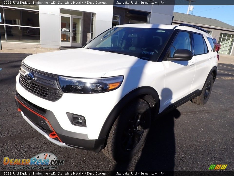 2022 Ford Explorer Timberline 4WD Star White Metallic / Deep Cypress Photo #9