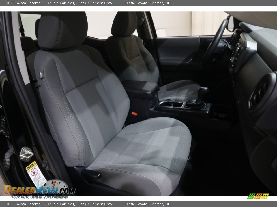 2017 Toyota Tacoma SR Double Cab 4x4 Black / Cement Gray Photo #15