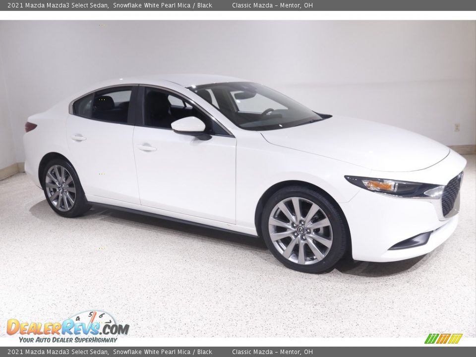 2021 Mazda Mazda3 Select Sedan Snowflake White Pearl Mica / Black Photo #1