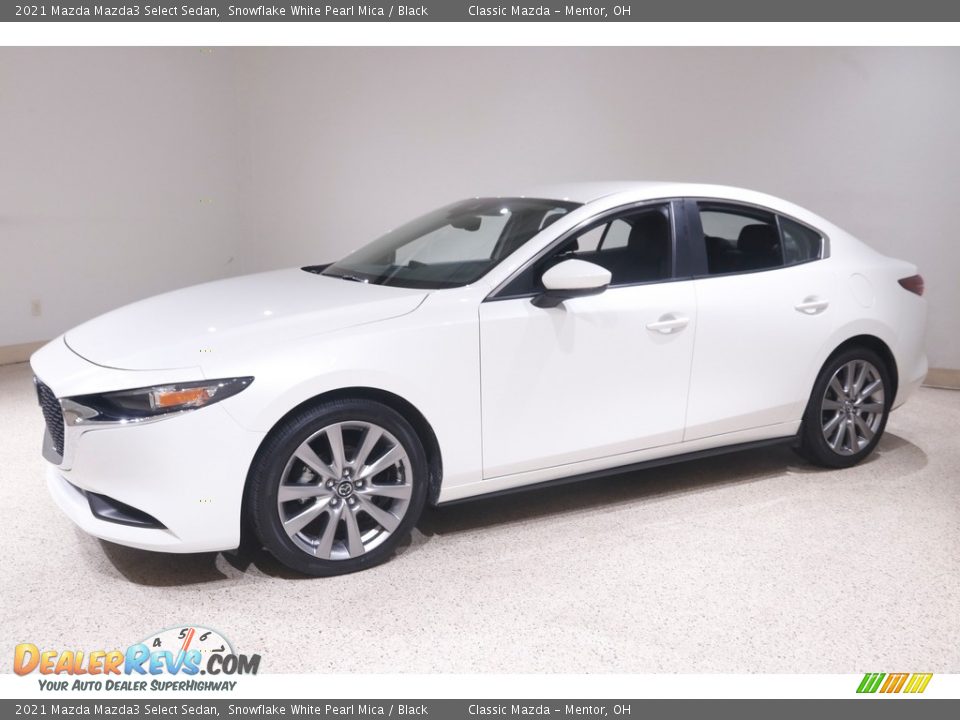 2021 Mazda Mazda3 Select Sedan Snowflake White Pearl Mica / Black Photo #3