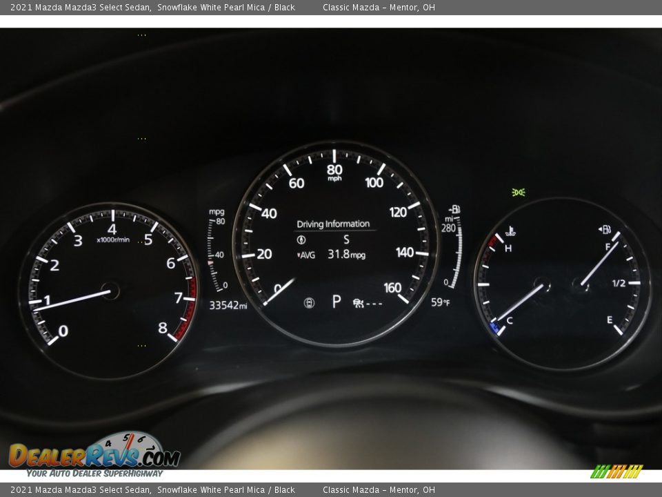 2021 Mazda Mazda3 Select Sedan Snowflake White Pearl Mica / Black Photo #8