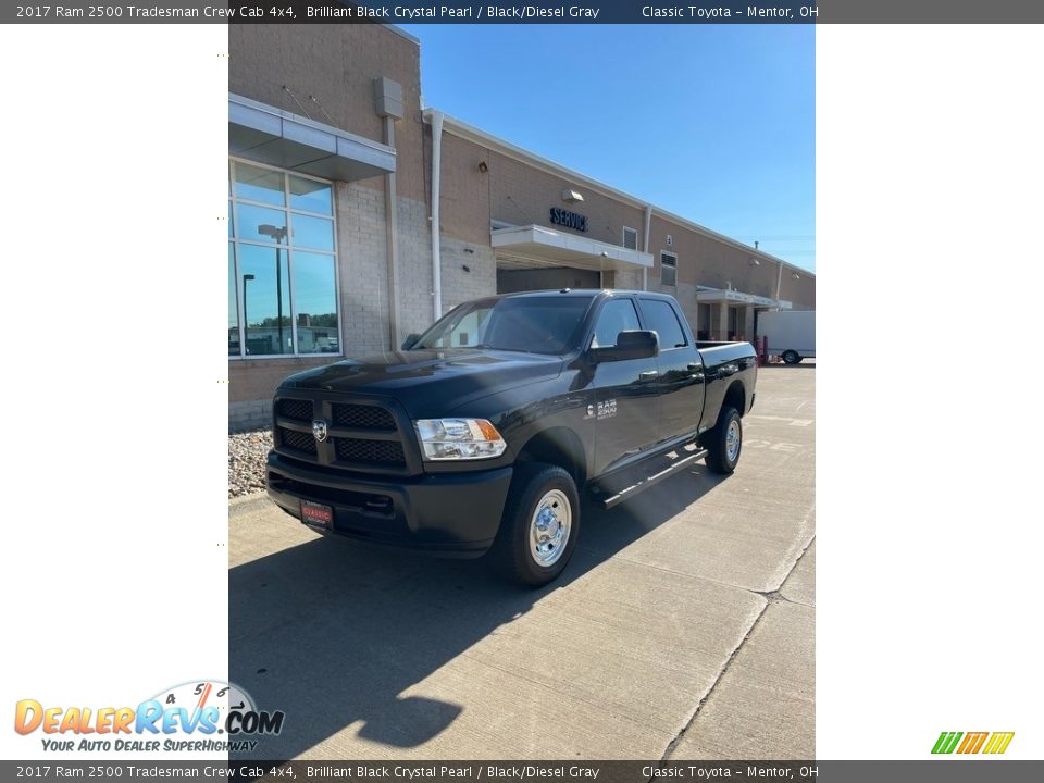 2017 Ram 2500 Tradesman Crew Cab 4x4 Brilliant Black Crystal Pearl / Black/Diesel Gray Photo #1