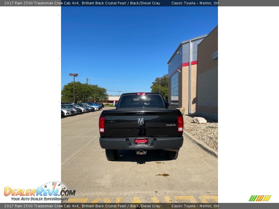 2017 Ram 2500 Tradesman Crew Cab 4x4 Brilliant Black Crystal Pearl / Black/Diesel Gray Photo #4
