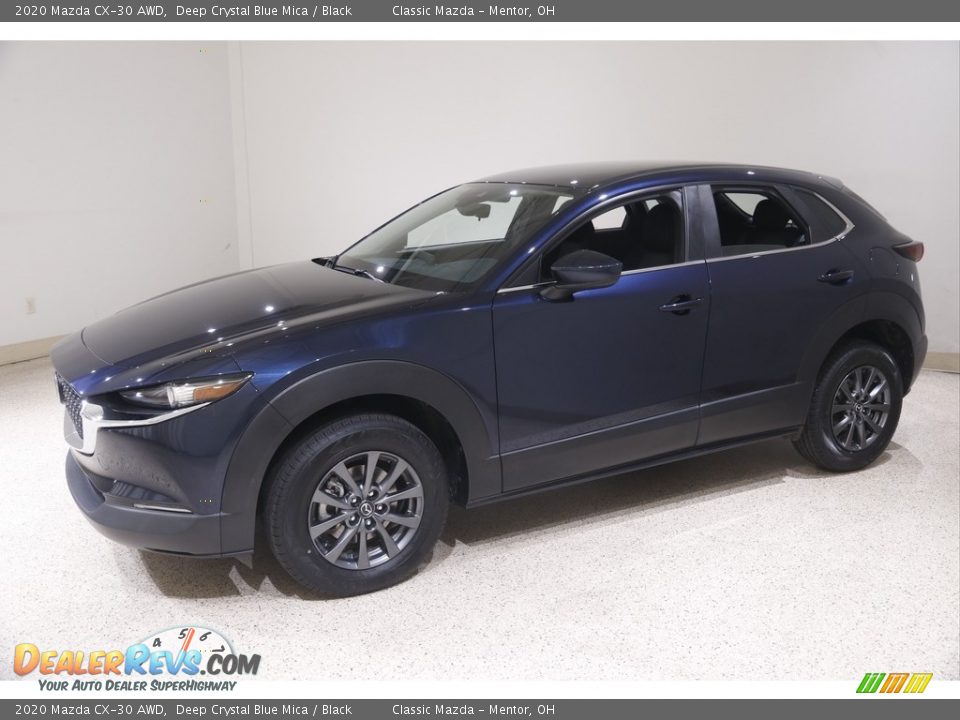 2020 Mazda CX-30 AWD Deep Crystal Blue Mica / Black Photo #3