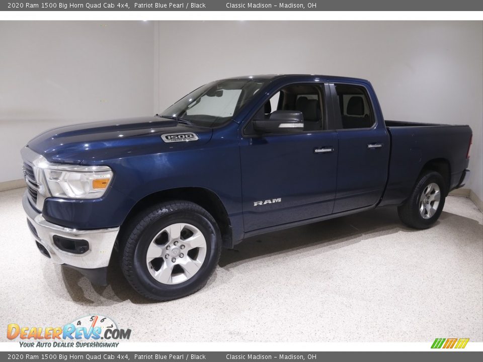 2020 Ram 1500 Big Horn Quad Cab 4x4 Patriot Blue Pearl / Black Photo #3