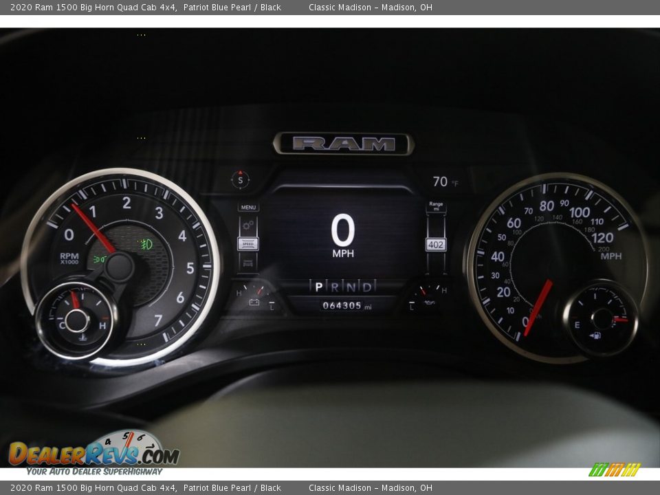 2020 Ram 1500 Big Horn Quad Cab 4x4 Patriot Blue Pearl / Black Photo #8
