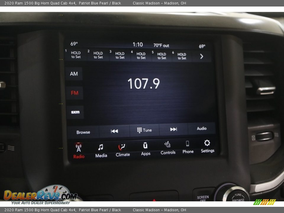 2020 Ram 1500 Big Horn Quad Cab 4x4 Patriot Blue Pearl / Black Photo #10