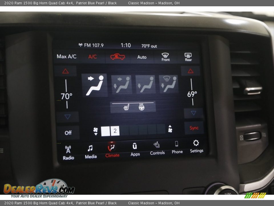 2020 Ram 1500 Big Horn Quad Cab 4x4 Patriot Blue Pearl / Black Photo #11