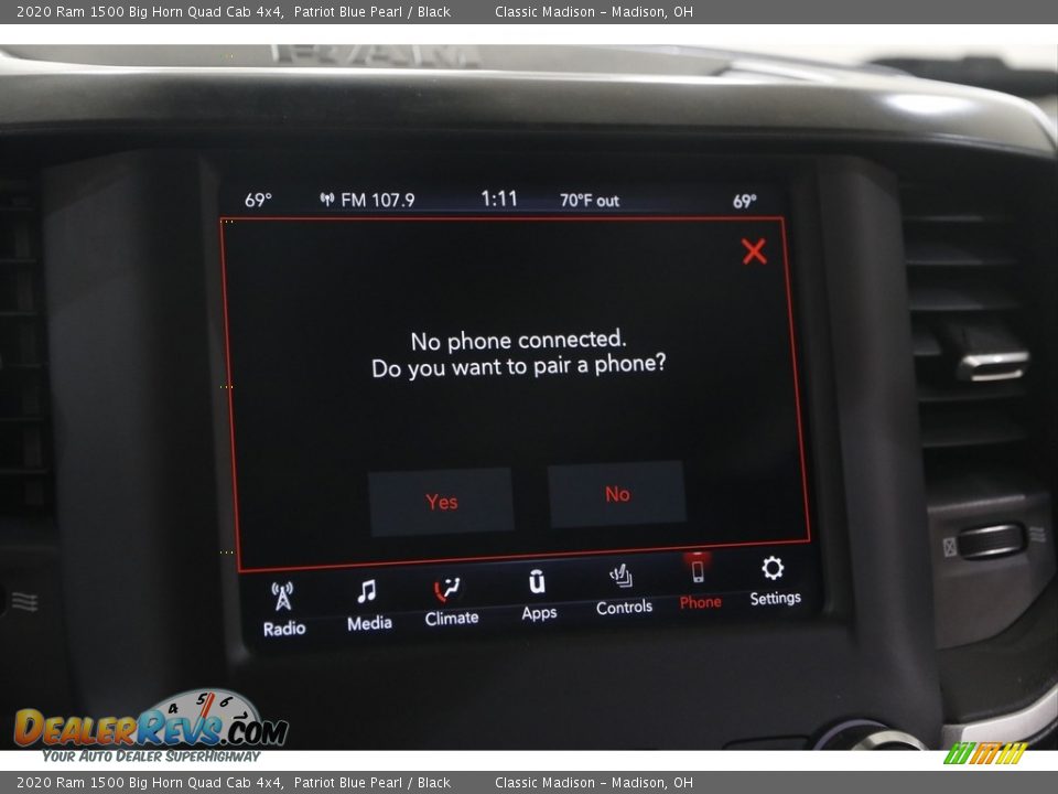 2020 Ram 1500 Big Horn Quad Cab 4x4 Patriot Blue Pearl / Black Photo #13