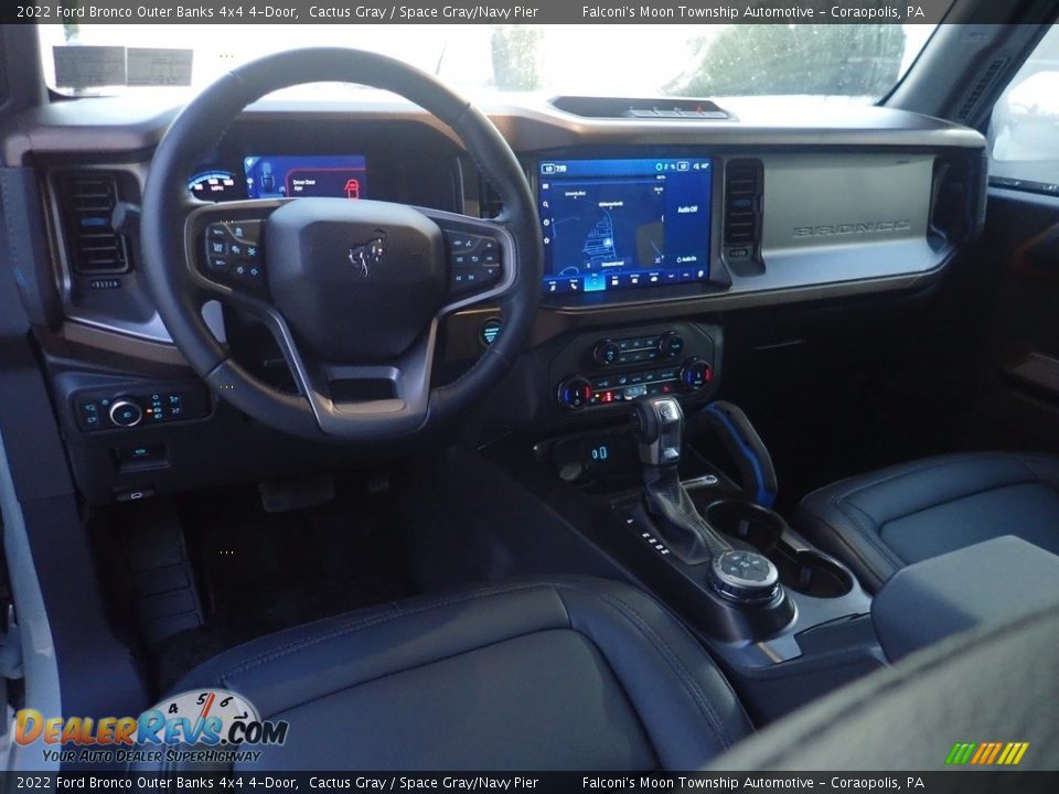 Space Gray/Navy Pier Interior - 2022 Ford Bronco Outer Banks 4x4 4-Door Photo #19