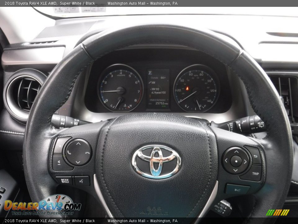 2018 Toyota RAV4 XLE AWD Super White / Black Photo #23