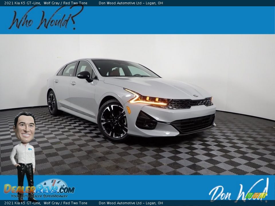 2021 Kia K5 GT-Line Wolf Gray / Red Two Tone Photo #1