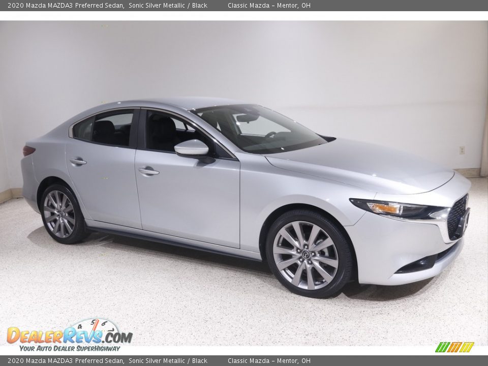 2020 Mazda MAZDA3 Preferred Sedan Sonic Silver Metallic / Black Photo #1