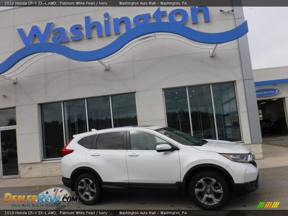 2019 Honda CR-V EX-L AWD Platinum White Pearl / Ivory Photo #2