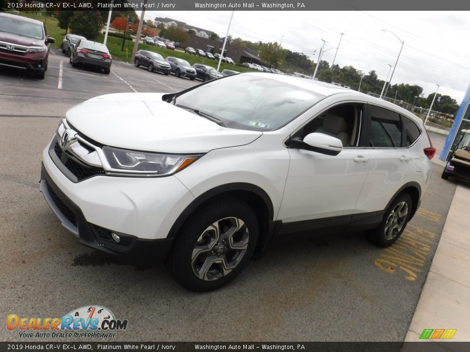 2019 Honda CR-V EX-L AWD Platinum White Pearl / Ivory Photo #6