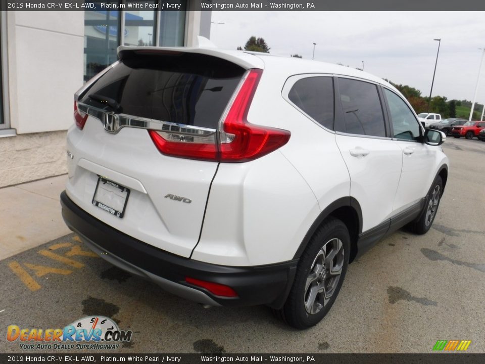 2019 Honda CR-V EX-L AWD Platinum White Pearl / Ivory Photo #10