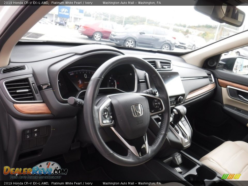 2019 Honda CR-V EX-L AWD Platinum White Pearl / Ivory Photo #13