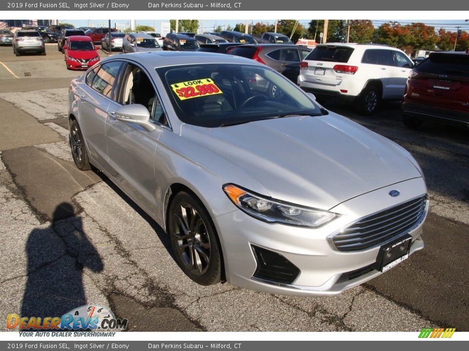 2019 Ford Fusion SEL Ingot Silver / Ebony Photo #3