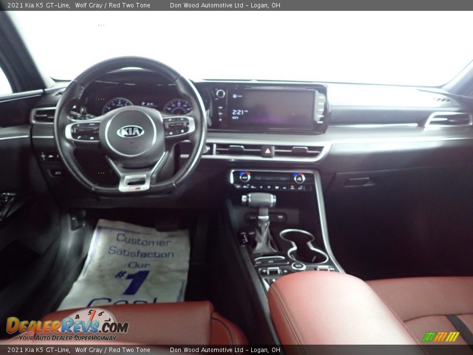 2021 Kia K5 GT-Line Wolf Gray / Red Two Tone Photo #27