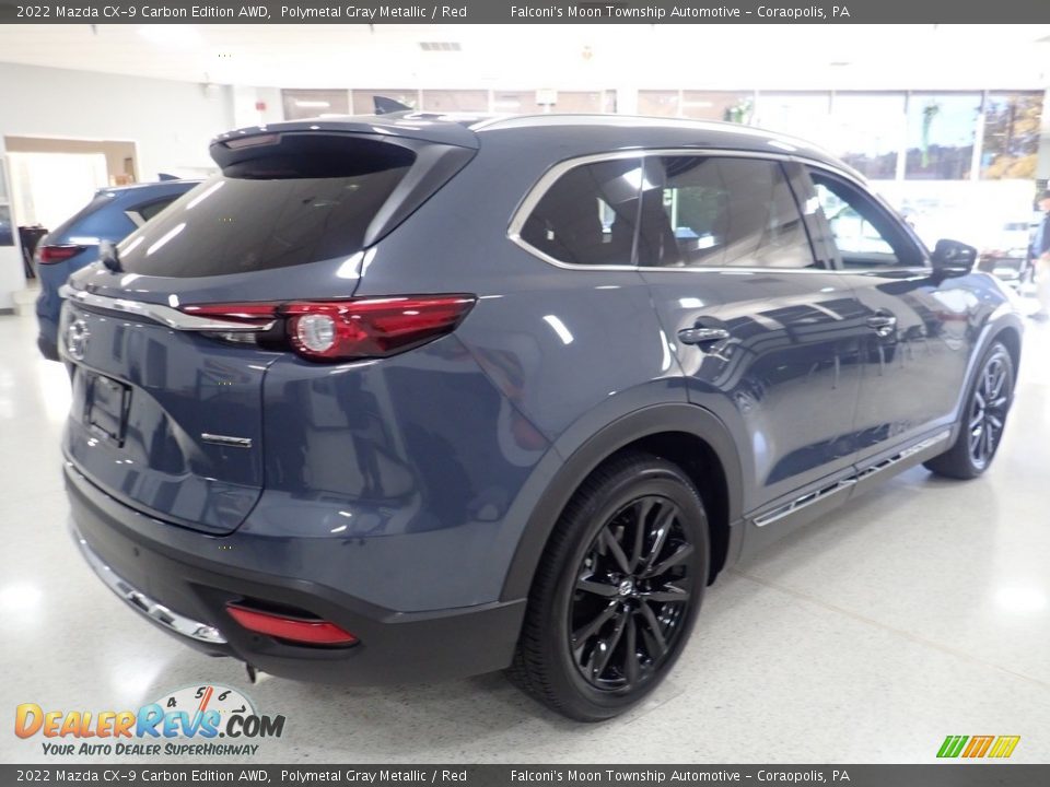 2022 Mazda CX-9 Carbon Edition AWD Polymetal Gray Metallic / Red Photo #2