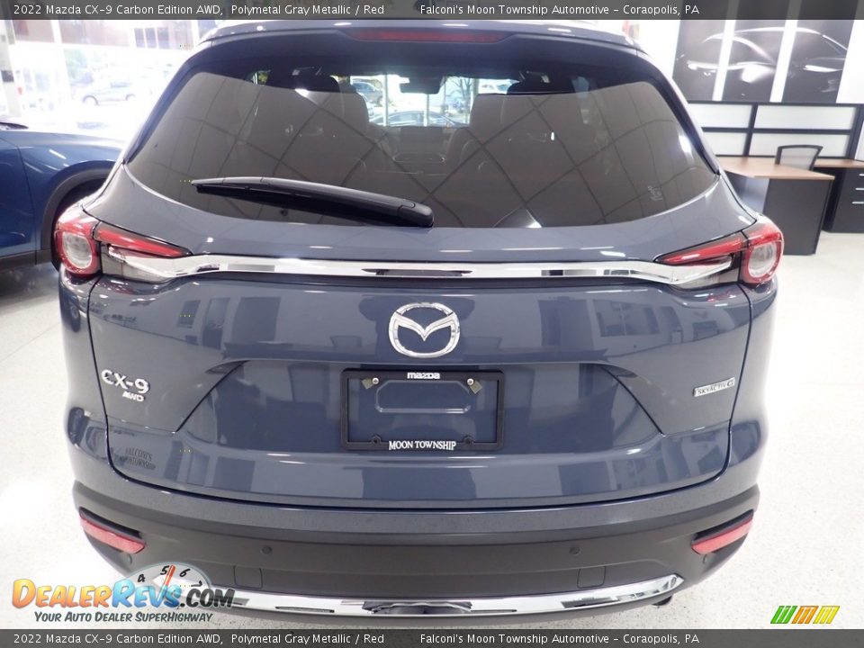 2022 Mazda CX-9 Carbon Edition AWD Polymetal Gray Metallic / Red Photo #3