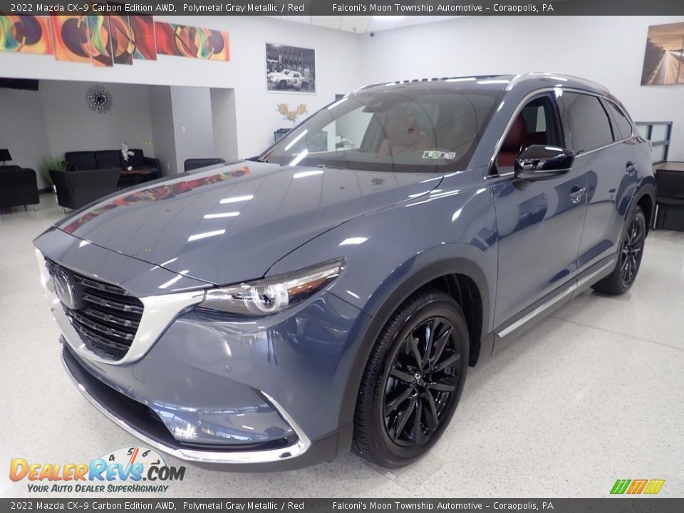 2022 Mazda CX-9 Carbon Edition AWD Polymetal Gray Metallic / Red Photo #6