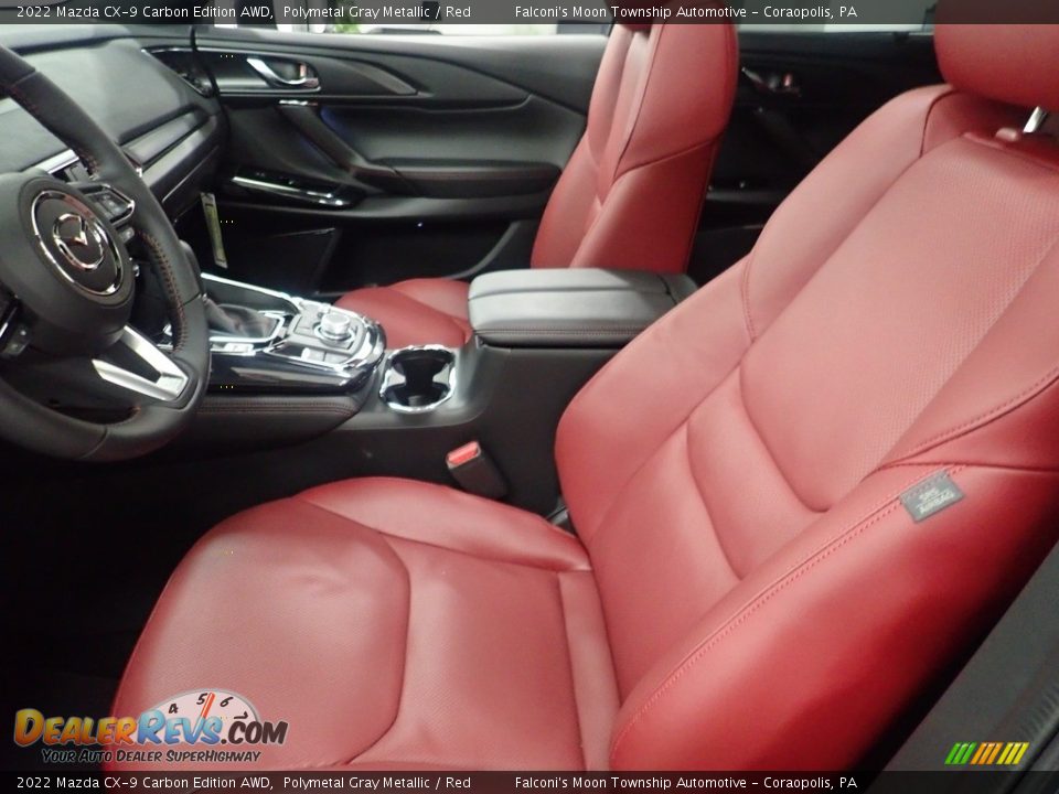 2022 Mazda CX-9 Carbon Edition AWD Polymetal Gray Metallic / Red Photo #10
