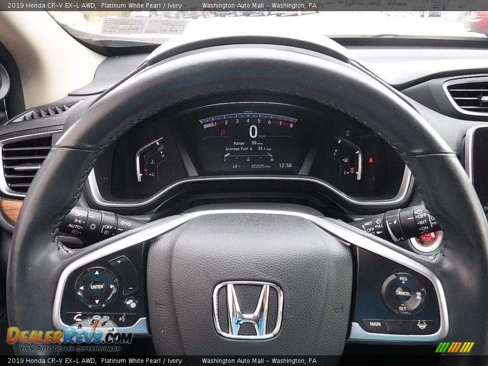 2019 Honda CR-V EX-L AWD Platinum White Pearl / Ivory Photo #35