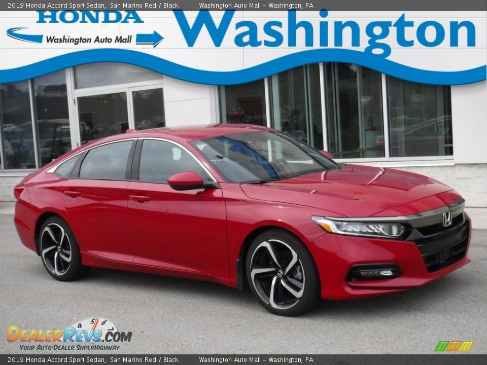 2019 Honda Accord Sport Sedan San Marino Red / Black Photo #1