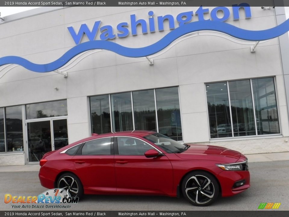 2019 Honda Accord Sport Sedan San Marino Red / Black Photo #2