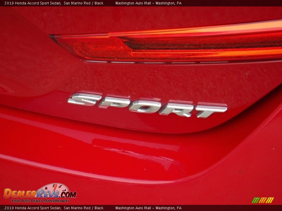 2019 Honda Accord Sport Sedan San Marino Red / Black Photo #10