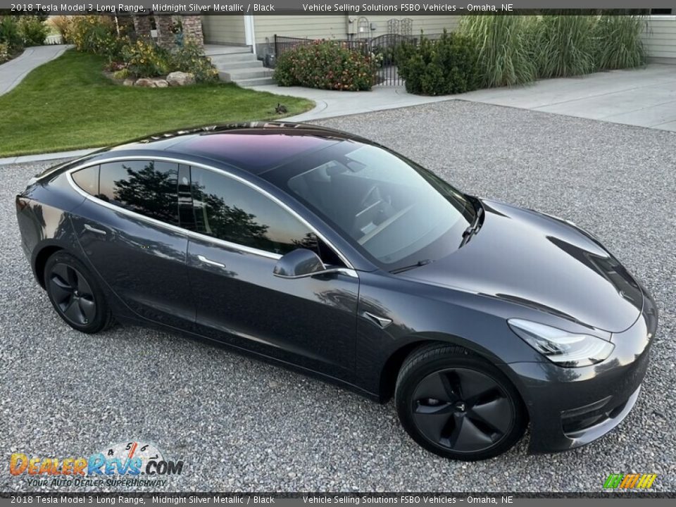 Midnight Silver Metallic 2018 Tesla Model 3 Long Range Photo #1
