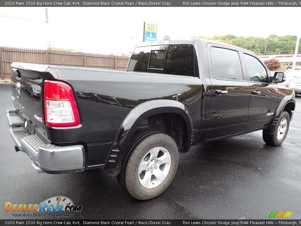 2020 Ram 1500 Big Horn Crew Cab 4x4 Diamond Black Crystal Pearl / Black/Diesel Gray Photo #5