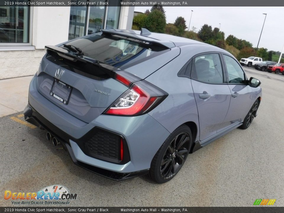 2019 Honda Civic Sport Hatchback Sonic Gray Pearl / Black Photo #10