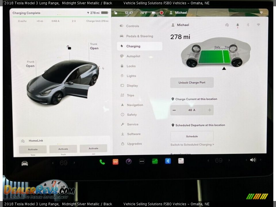 2018 Tesla Model 3 Long Range Midnight Silver Metallic / Black Photo #12