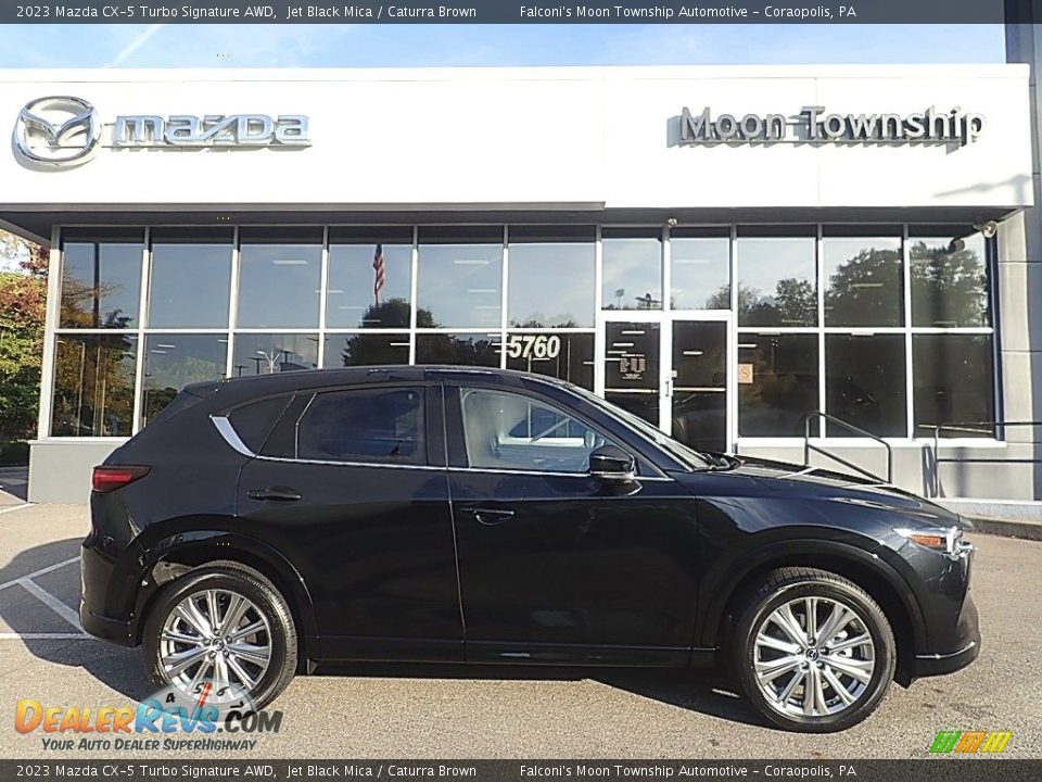 2023 Mazda CX-5 Turbo Signature AWD Jet Black Mica / Caturra Brown Photo #1