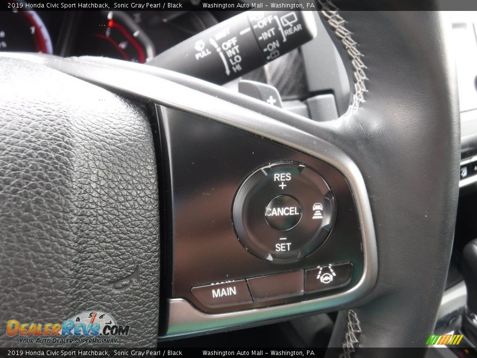 2019 Honda Civic Sport Hatchback Sonic Gray Pearl / Black Photo #24