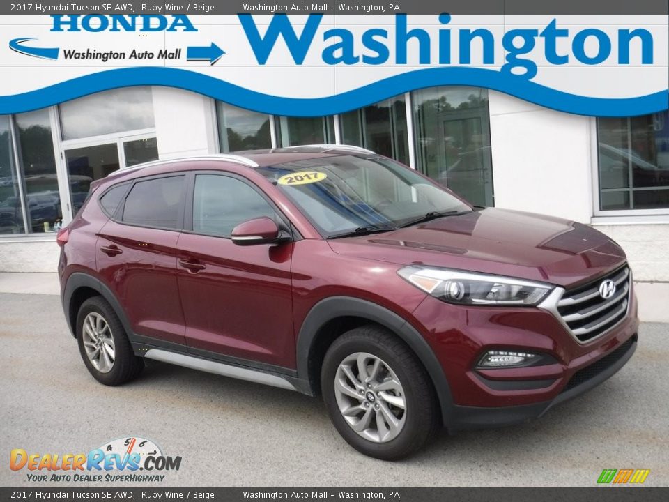 2017 Hyundai Tucson SE AWD Ruby Wine / Beige Photo #1