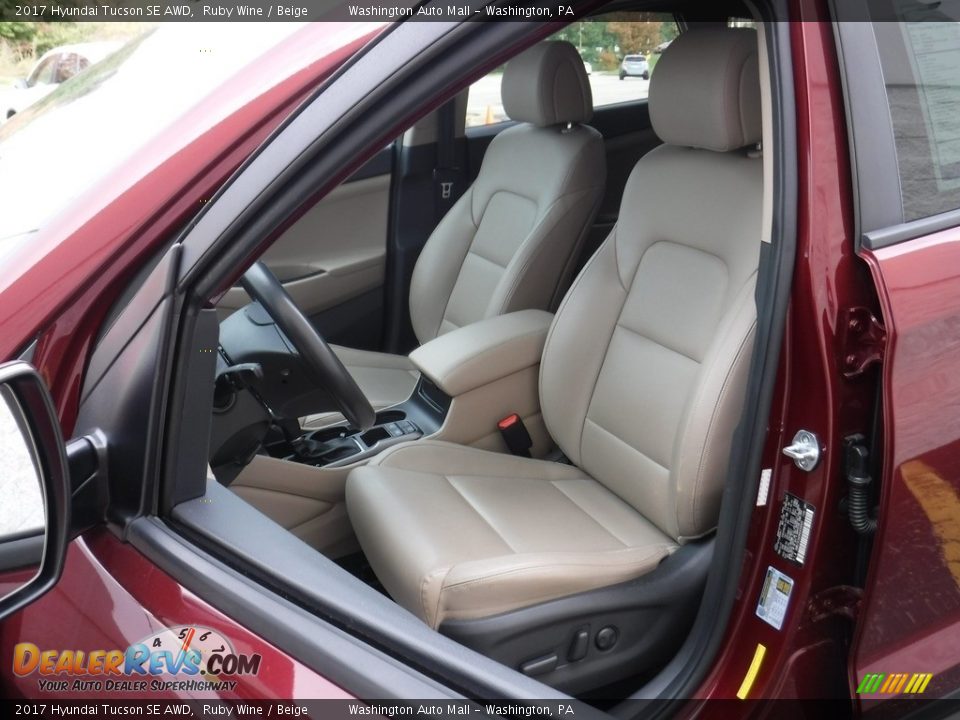 2017 Hyundai Tucson SE AWD Ruby Wine / Beige Photo #14