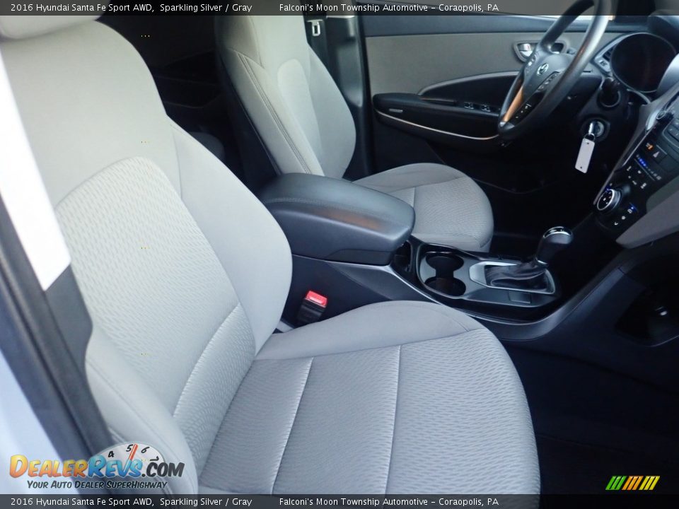 Front Seat of 2016 Hyundai Santa Fe Sport AWD Photo #11