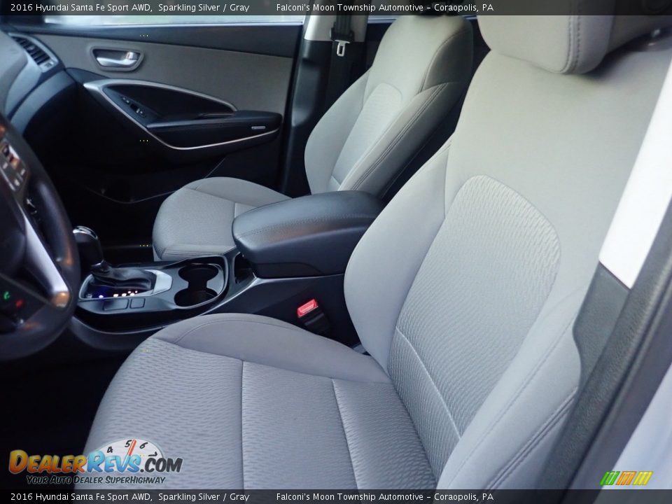 Front Seat of 2016 Hyundai Santa Fe Sport AWD Photo #16