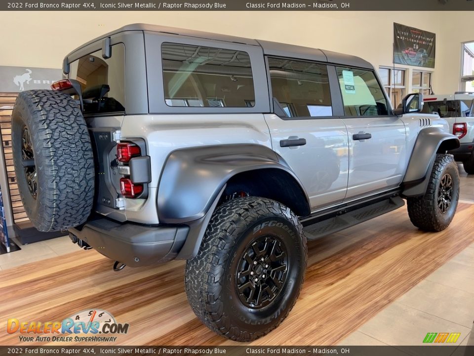 Iconic Silver Metallic 2022 Ford Bronco Raptor 4X4 Photo #6