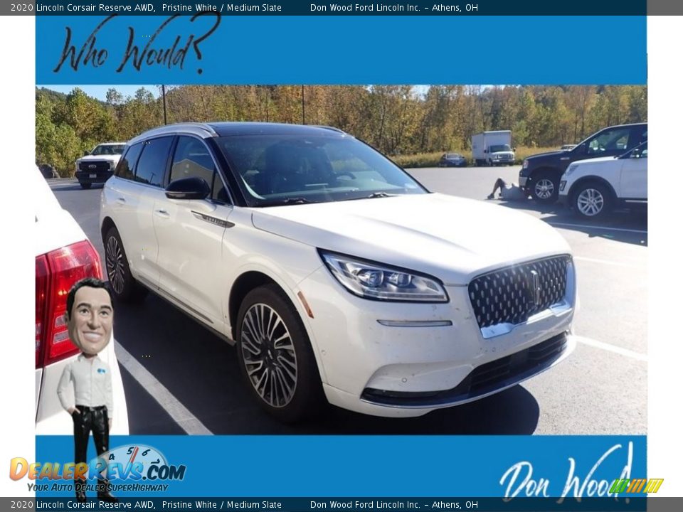 2020 Lincoln Corsair Reserve AWD Pristine White / Medium Slate Photo #1