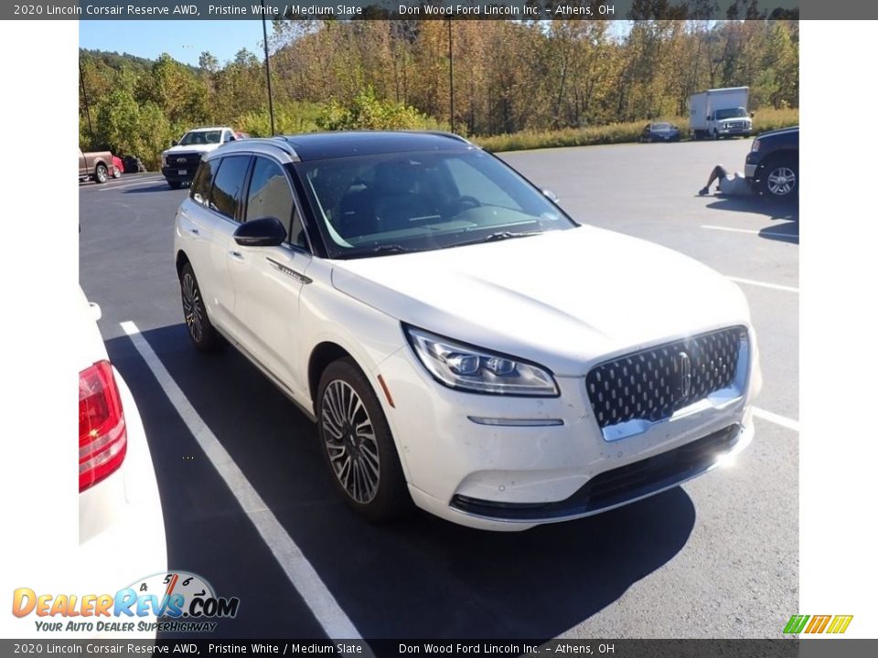 2020 Lincoln Corsair Reserve AWD Pristine White / Medium Slate Photo #2