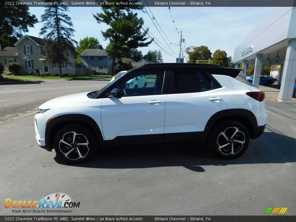 2022 Chevrolet TrailBlazer RS AWD Summit White / Jet Black w/Red Accents Photo #3