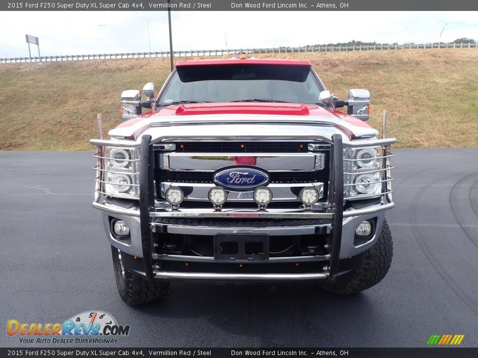 2015 Ford F250 Super Duty XL Super Cab 4x4 Vermillion Red / Steel Photo #4