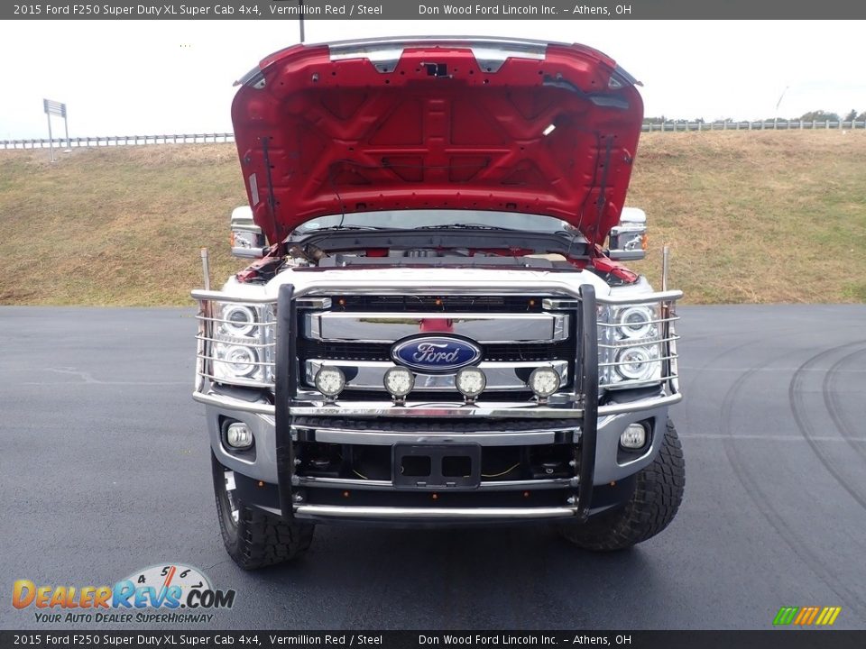 2015 Ford F250 Super Duty XL Super Cab 4x4 Vermillion Red / Steel Photo #5