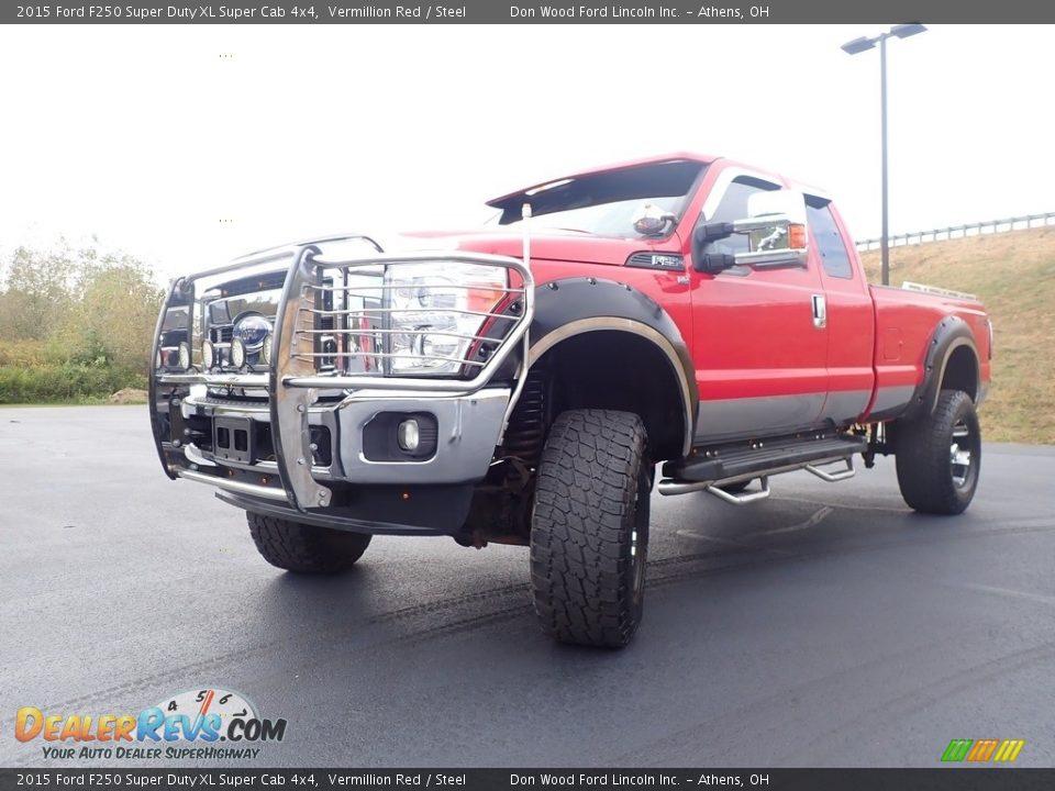 2015 Ford F250 Super Duty XL Super Cab 4x4 Vermillion Red / Steel Photo #7