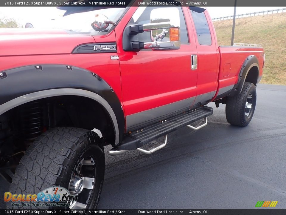 2015 Ford F250 Super Duty XL Super Cab 4x4 Vermillion Red / Steel Photo #9