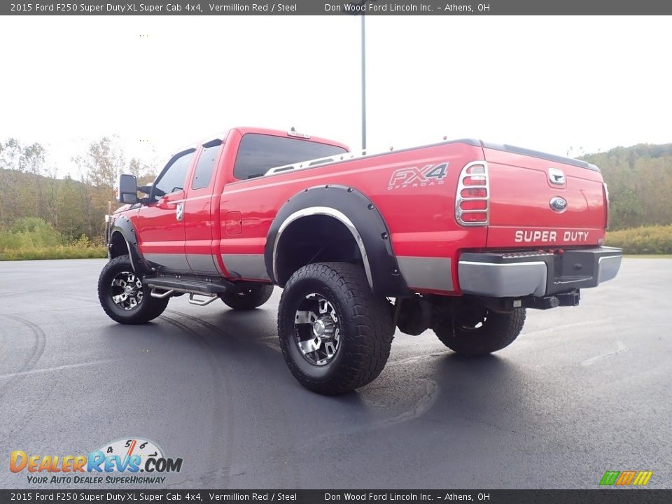 2015 Ford F250 Super Duty XL Super Cab 4x4 Vermillion Red / Steel Photo #10